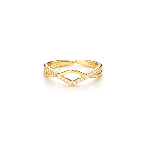 Gold_Crystal_Chevron_Stackable_Ring_For_Women_|_Made_With_Pure_925_Silver
