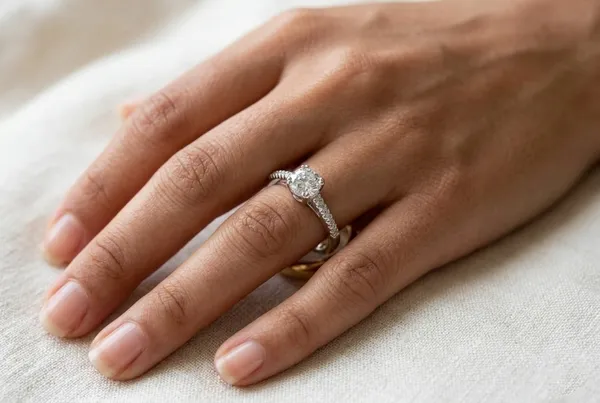 Silver_Solitaire_Diamond_Pave_Band_Engagement_Ring_For_Women_|_Made_With_Pure_925_Silver