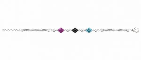 Multicolor_Gemstone_Charm_Bracelet_For_Women_|_Made_With_Pure_925_Silver