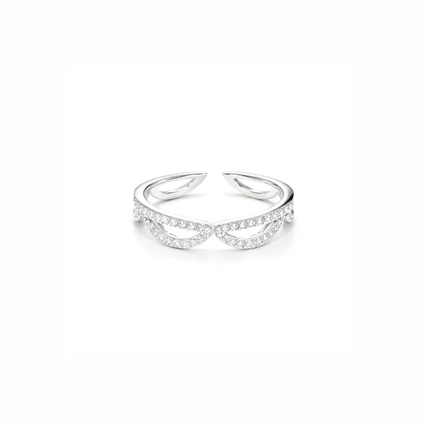 Silver_Crystal_Scalloped_Adjustable_Ring_For_Women_|_Made_With_Pure_925_Silver