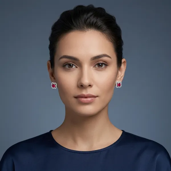 Silver_Ruby_Floral_Stud_Earrings_For_Women_|_Made_With_Pure_925_Silver