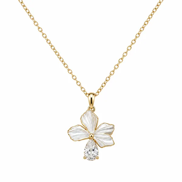 Silver_Floral_Gemstone_Pendant_Necklace_For_Women_|_Made_With_Pure_925_Silver