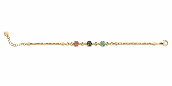 Rose_Gold_Crystal_Triple_Disc_Chain_Bracelet_For_Women_|_Made_With_Pure_925_Silver