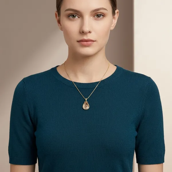 Gold_Crystal_Teardrop_Pendant_Necklace_For_Women_|_Made_With_Pure_925_Silver