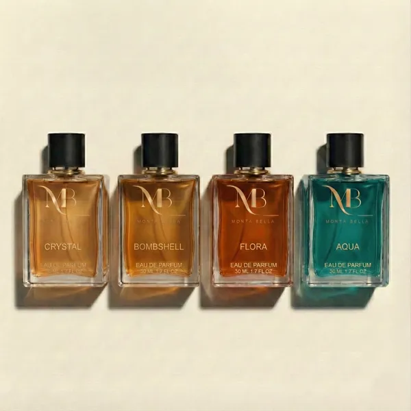 Montabella_Women_S_Perfume_Collection_Set_Of_4_Crystal_Bombshell_Flora_Aqua_50Ml