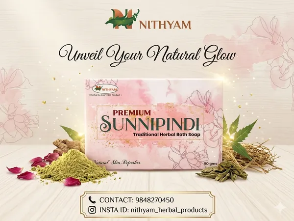 Nithyam_Sunnipindi_Almond_Oil_Traditional_Herbal_Bath_Soap__Pack_of_4