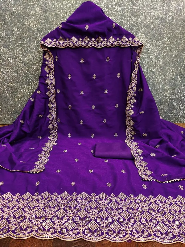 Purple_Vichitra_Silk_Dress_Material_With_Exquisite_Sequins_And_Zari_Embroidery
