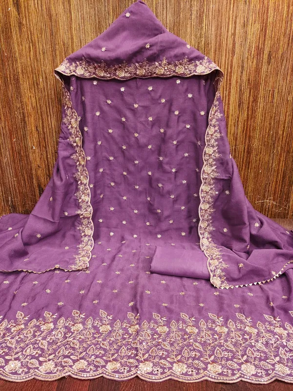 Purple_Vichitra_Silk_Dress_Material_With_Exquisite_Sequins_And_Zari_Embroidery
