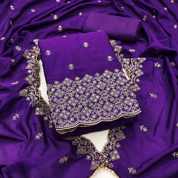 Purple_Vichitra_Silk_Dress_Material_With_Exquisite_Sequins_And_Zari_Embroidery