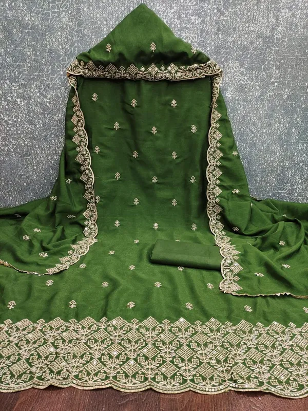 Green_Vichitra_Silk_Dress_Material_With_Exquisite_Sequins_And_Zari_Embroidery