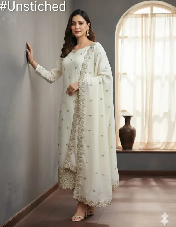 Off_White_Vichitra_Silk_Dress_Material_With_Exquisite_Sequins_And_Zari_Embroidery