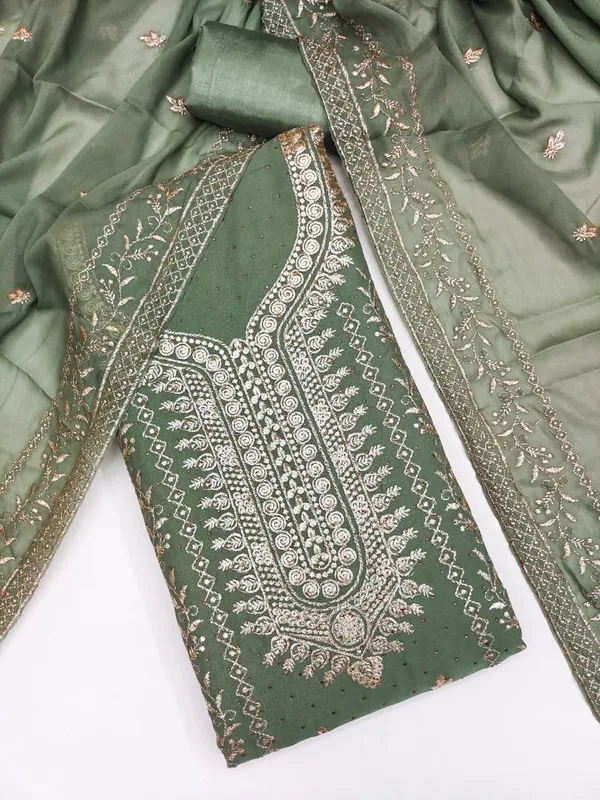 Green_Georgette_Embroidered_Unstitched_Dress_Material_For_Women
