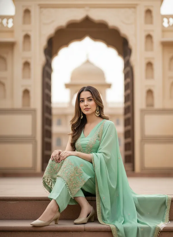 Mint_Green_Floral_Beads_Embroidery_Work_Fendy_Silk_Blend_Dress_Material