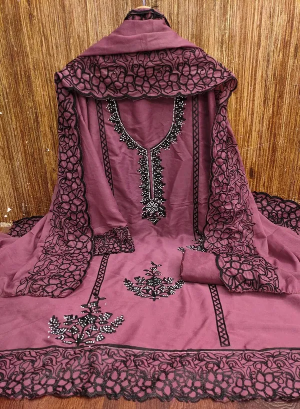 Purple_And_Black_Embroidery_With_Diamond_Georgette_Dress_Material