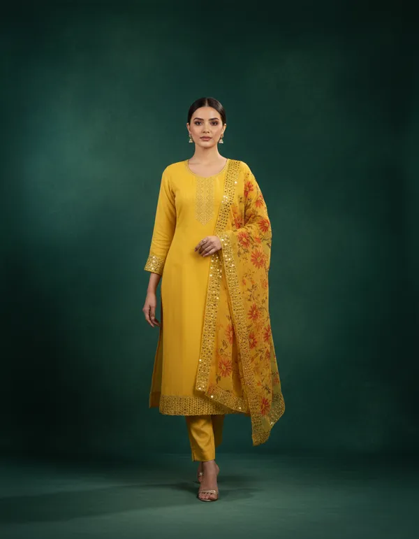 Yellow_Georgette_Embroidered_Unstitched_Dress_Material_For_Women