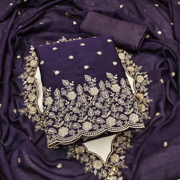Navy_Blue_Vichitra_Silk_Dress_Material_With_Exquisite_Sequins_And_Zari_Embroidery