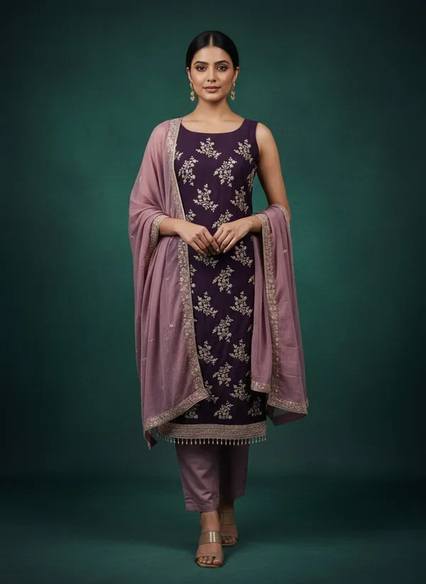 Purple_Georgette_Embroidered_Unstitched_Dress_Material_For_Women