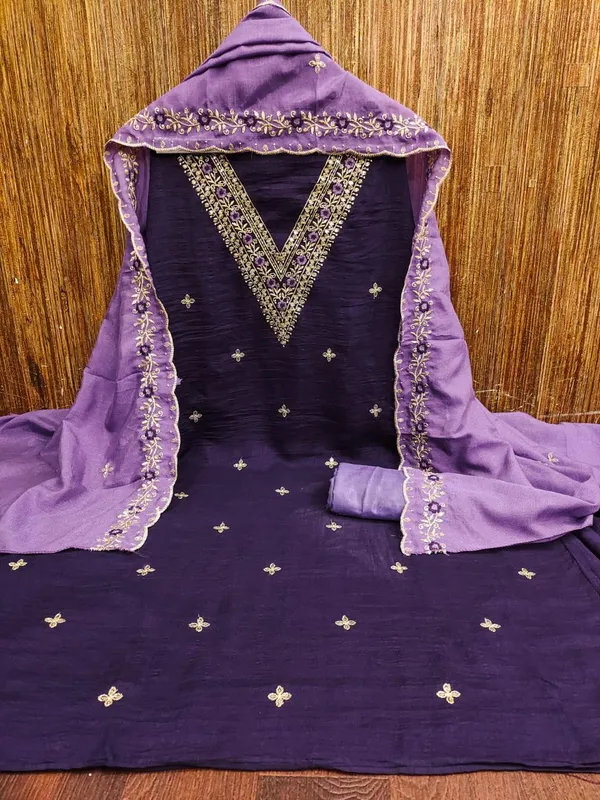 Purple_Vichitra_Silk_Dress_Material_With_Exquisite_Sequins_And_Zari_Embroidery_With_Dupatta_For_Women