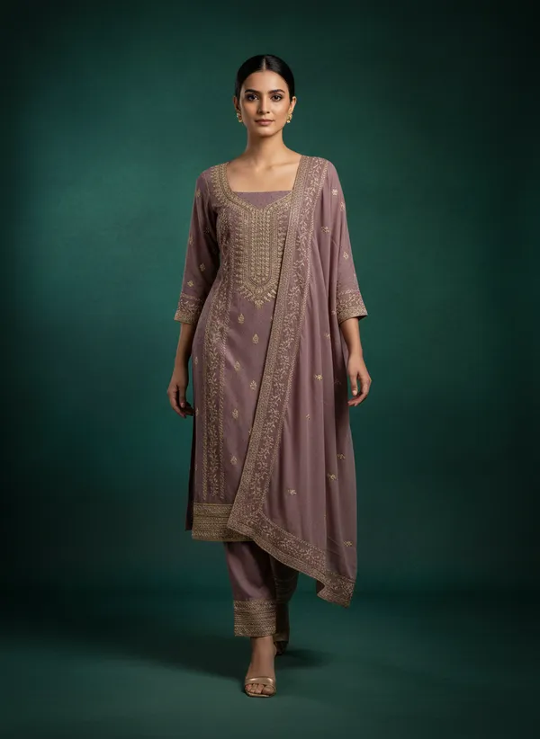 Pink_Georgette_Embroidered_Unstitched_Dress_Material_For_Women