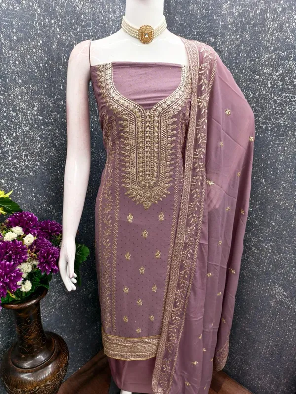 Pink_Georgette_Embroidered_Unstitched_Dress_Material_For_Women