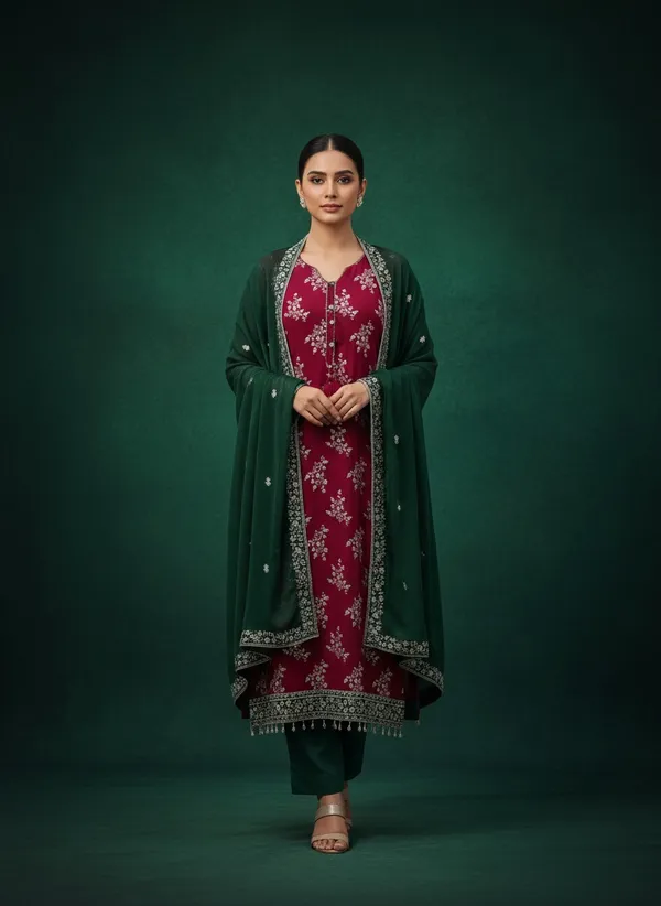 Maroon_Georgette_Embroidered_Unstitched_Dress_Material_For_Women