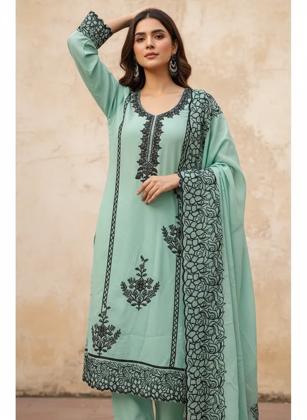 Mint_Green_Georgette_Embroidered_Unstitched_Dress_Material_For_Women
