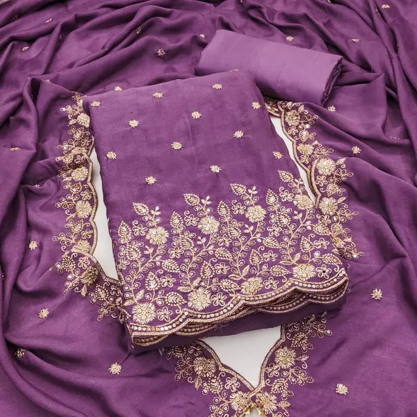 Purple_Vichitra_Silk_Dress_Material_With_Exquisite_Sequins_And_Zari_Embroidery