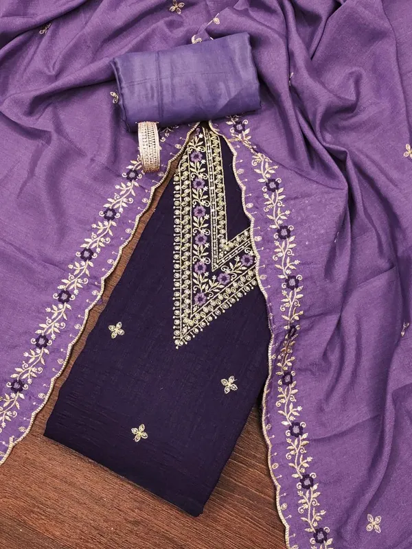 Purple_Vichitra_Silk_Dress_Material_With_Exquisite_Sequins_And_Zari_Embroidery_With_Dupatta_For_Women