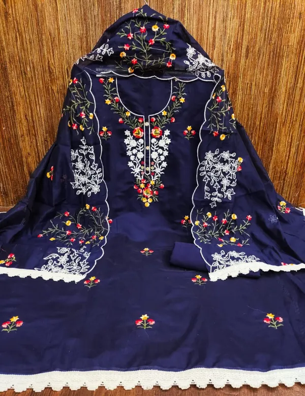 Navy_Blue_Chanderi_Cotton_Chikankari_Dress_Material_With_Dupatta