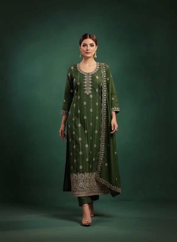 Green_Vichitra_Silk_Dress_Material_With_Exquisite_Sequins_And_Zari_Embroidery