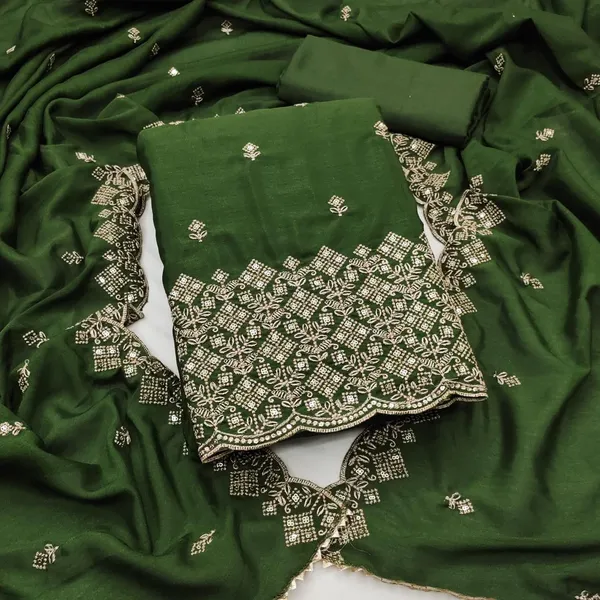 Green_Vichitra_Silk_Dress_Material_With_Exquisite_Sequins_And_Zari_Embroidery