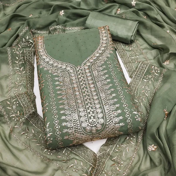 Green_Georgette_Embroidered_Unstitched_Dress_Material_For_Women
