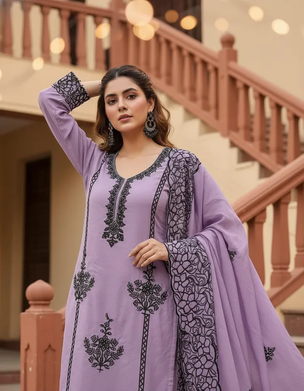 Purple_And_Black_Embroidery_With_Diamond_Georgette_Dress_Material