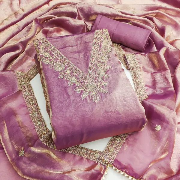 Mauve_Floral_Beads_Embroidery_Work_Fendy_Silk_Blend_Dress_Material
