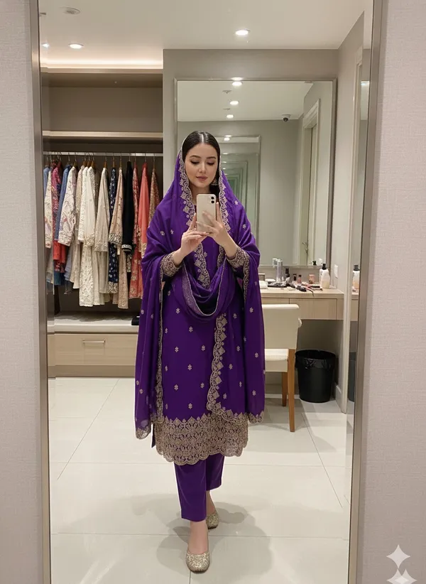 Purple_Vichitra_Silk_Dress_Material_With_Exquisite_Sequins_And_Zari_Embroidery