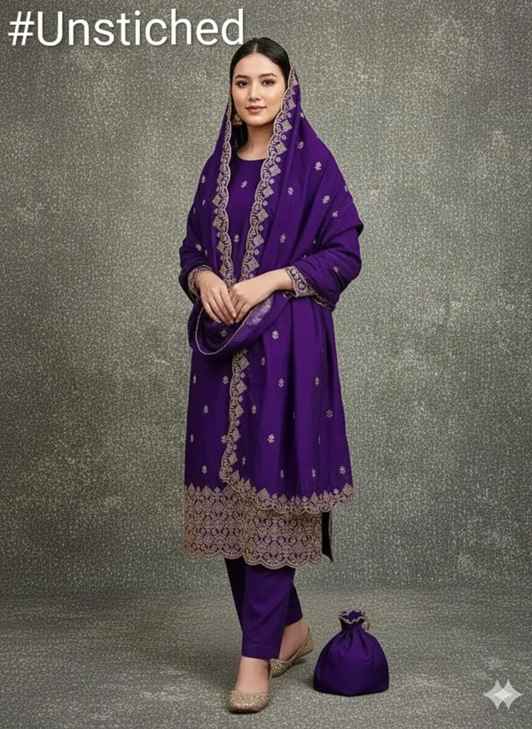 Purple_Vichitra_Silk_Dress_Material_With_Exquisite_Sequins_And_Zari_Embroidery