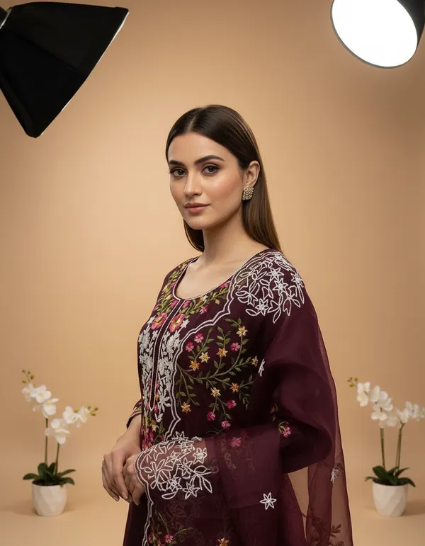 Maroon_Chanderi_Cotton_Chikankari_Dress_Material_With_Dupatta