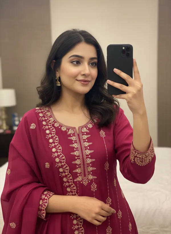 Maroon_Vichitra_Silk_Dress_Material_With_Exquisite_Sequins_And_Zari_Embroidery