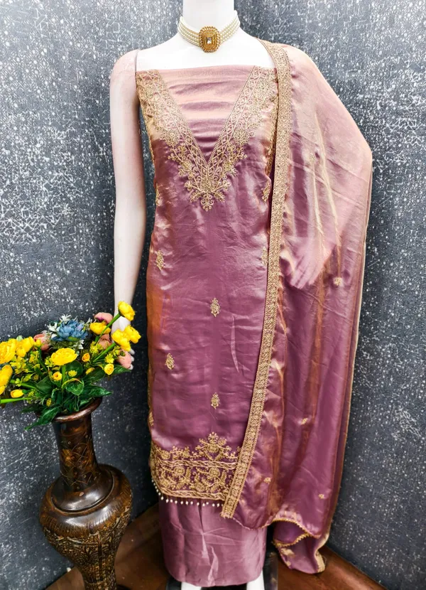 Mauve_Floral_Beads_Embroidery_Work_Fendy_Silk_Blend_Dress_Material