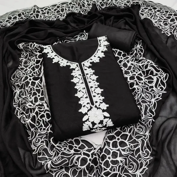 Black_Georgette_Embroidered_Unstitched_Dress_Material_For_Women