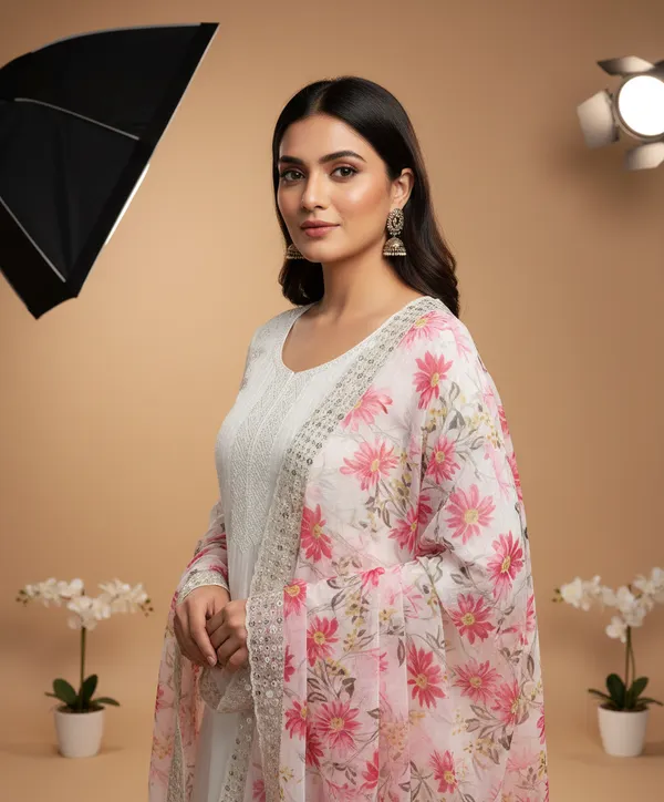 White_Georgette_Embroidered_Unstitched_Dress_Material_For_Women