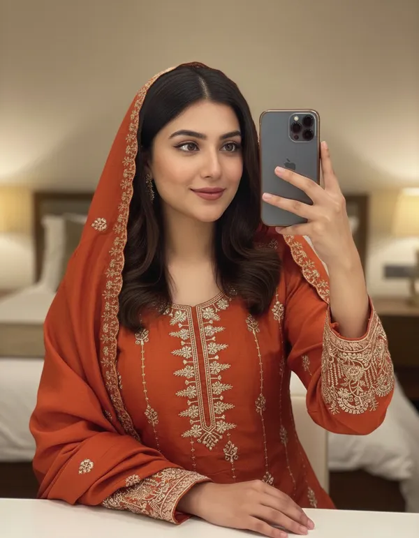 Orange_Vichitra_Silk_Dress_Material_With_Exquisite_Sequins_And_Zari_Embroidery