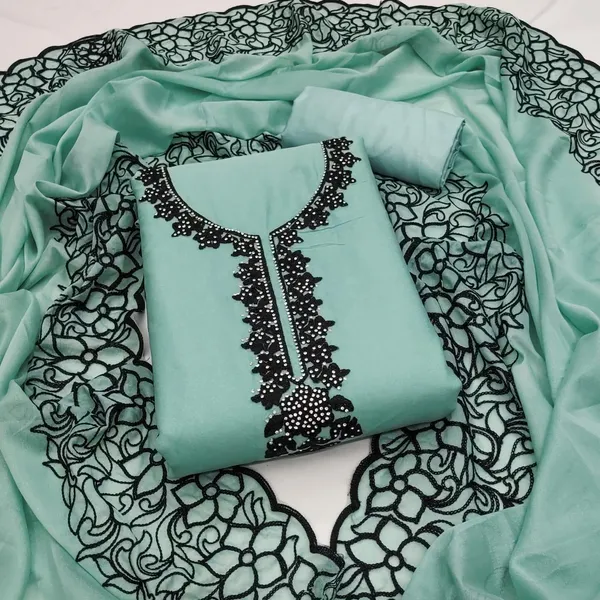 Mint_Green_Georgette_Embroidered_Unstitched_Dress_Material_For_Women