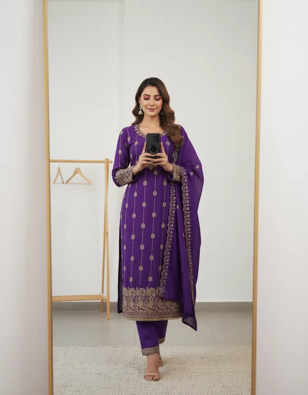 Purple_Vichitra_Silk_Dress_Material_With_Exquisite_Sequins_And_Zari_Embroidery