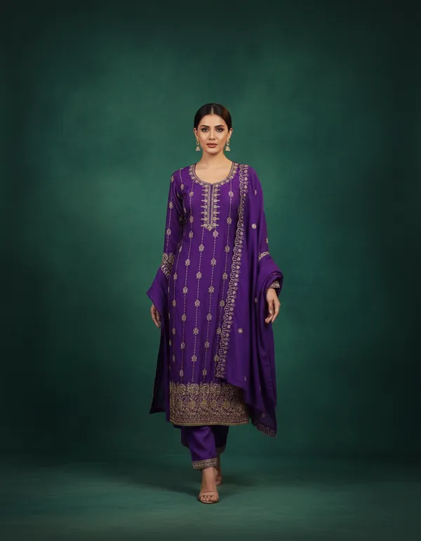 Purple_Vichitra_Silk_Dress_Material_With_Exquisite_Sequins_And_Zari_Embroidery