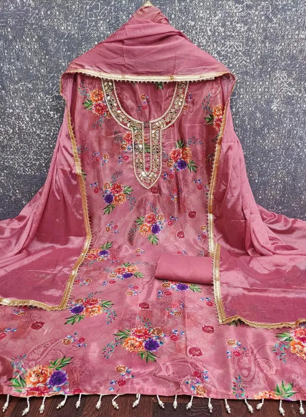 Pink_Chinon_Floral_Print_Unstitched_Dress_Material_For_Women