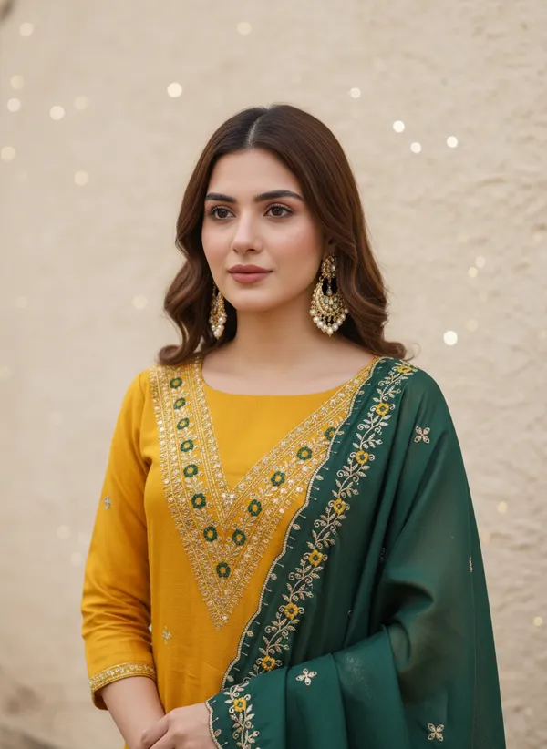 Mustard_Yellow_Vichitra_Silk_Embroidered_Unstitched_Dress_Material_For_Women