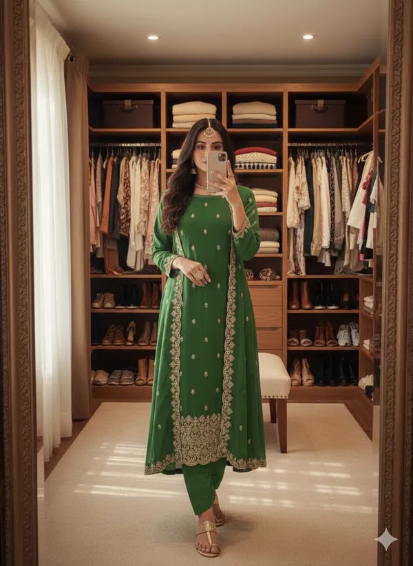 Green_Vichitra_Silk_Dress_Material_With_Exquisite_Sequins_And_Zari_Embroidery