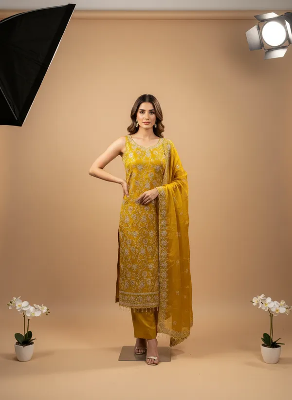 Mustard_Yellow_Georgette_Embroidered_Unstitched_Dress_Material_For_Women