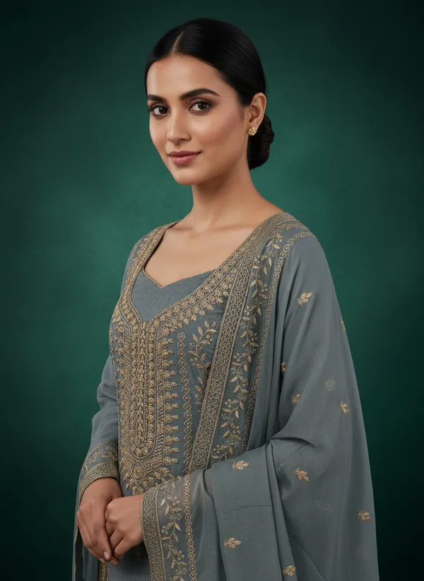Grey_Georgette_Embroidered_Unstitched_Dress_Material_For_Women